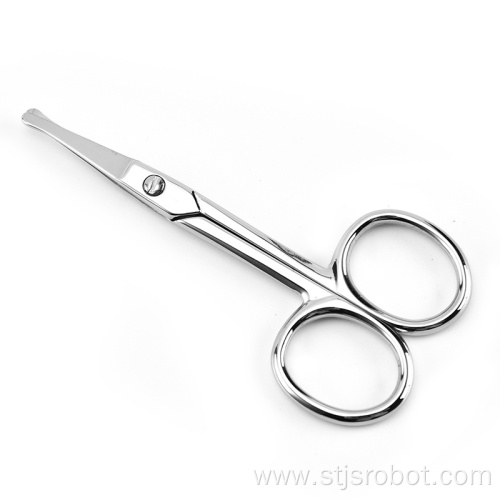 Hair eyebrows stainless steel scissors cutting tools round head nose hair beauty scissors